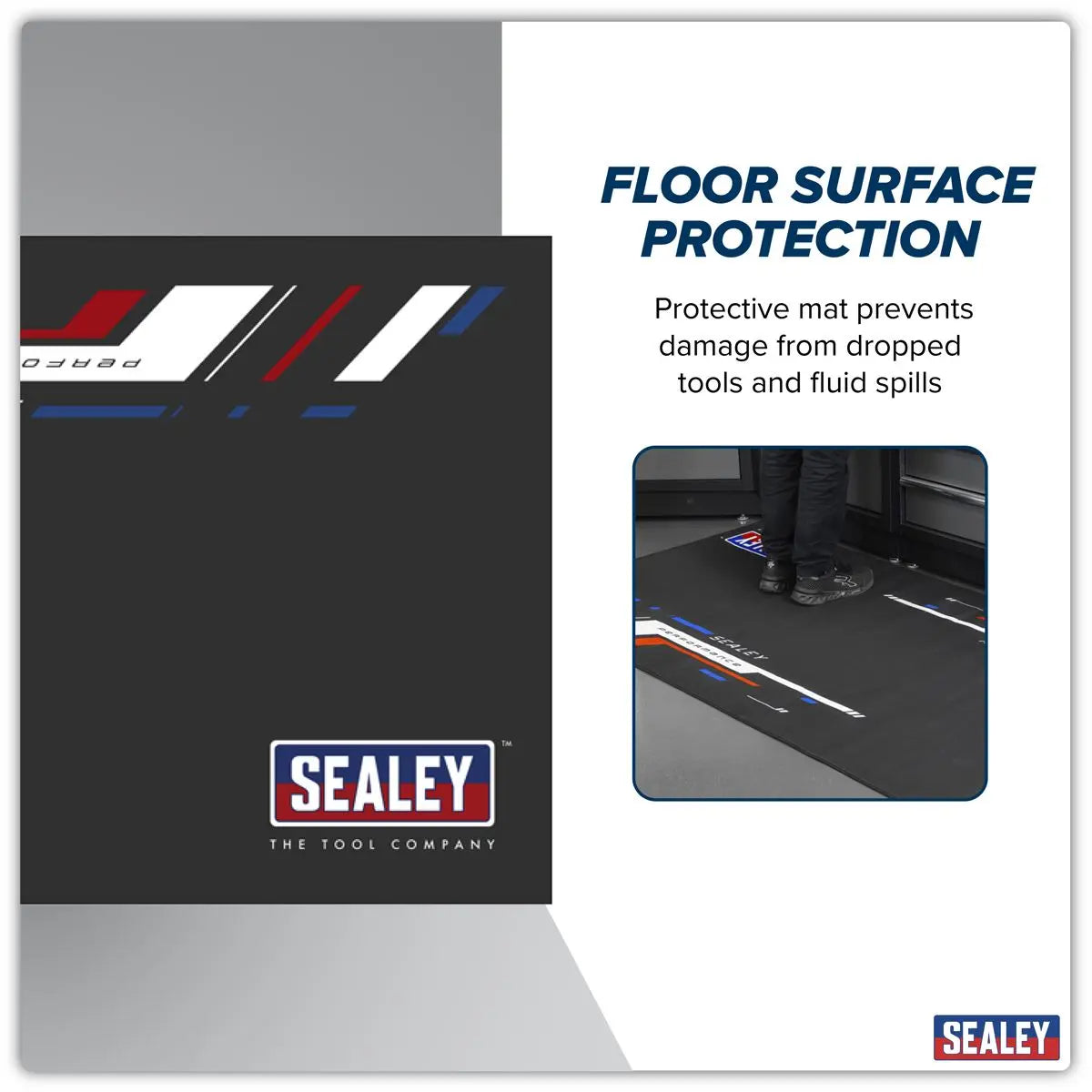 Sealey Motorcycle Garage Mat  White Rose Tools
