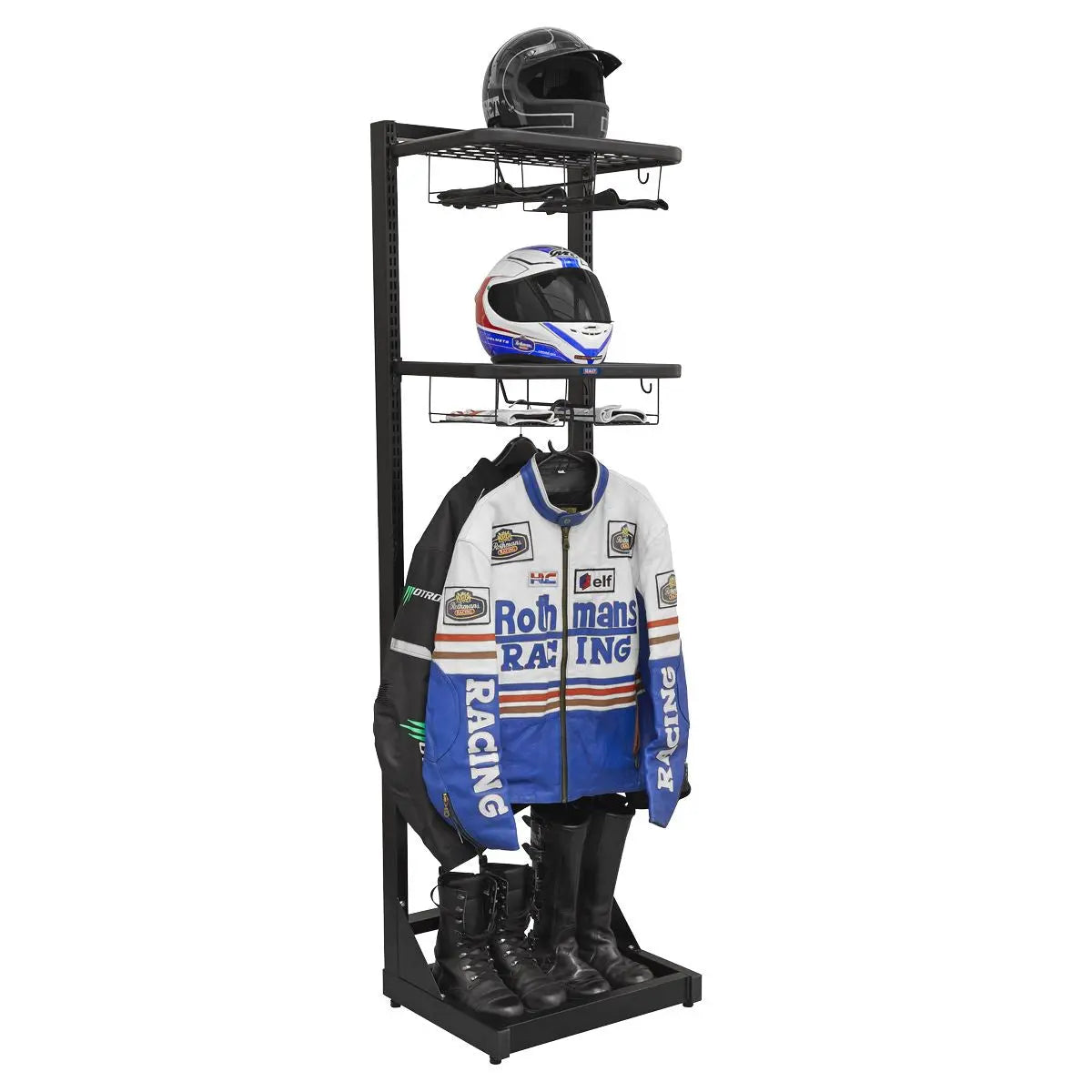 Sealey Motorcycle Helmet & Gear Tidy, Freestanding  White Rose Tools