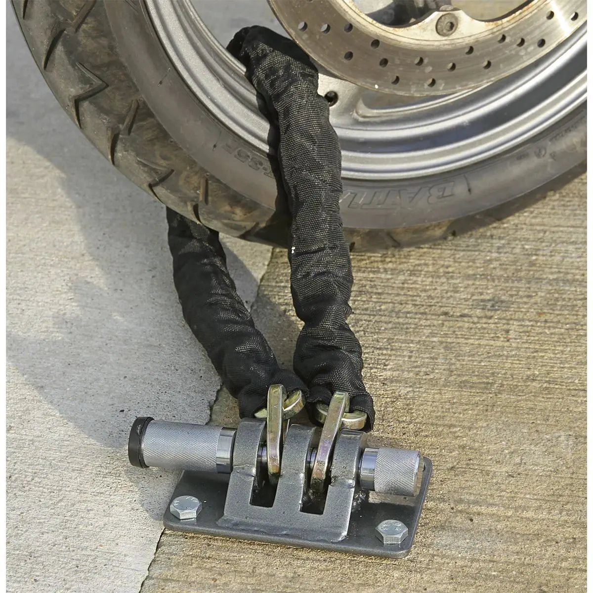 Sealey Motorcycle Locking Ground Anchor - 4 Security Bolts 