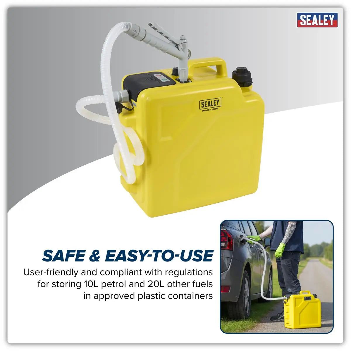 Sealey Multi-Powered Portable Fuelling Station 20L  White Rose Tools