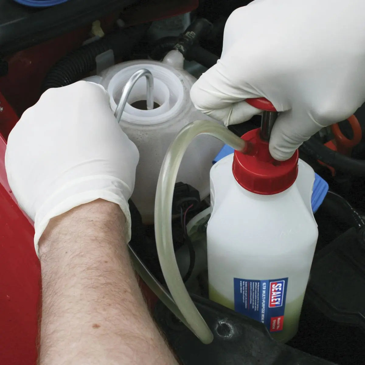 Sealey Multipurpose Mini Pump 1 Litre Capacity Brake Fluid Engine Oils 