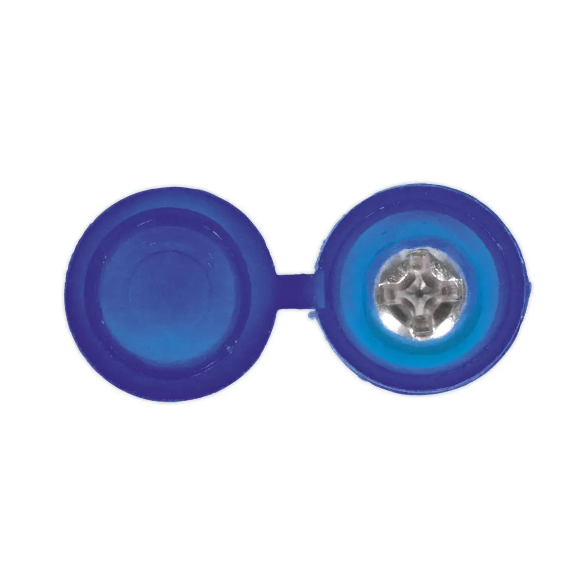 Sealey Numberplate Screw & Flip Cap 4.2 x 19mm Blue Pack of 50 