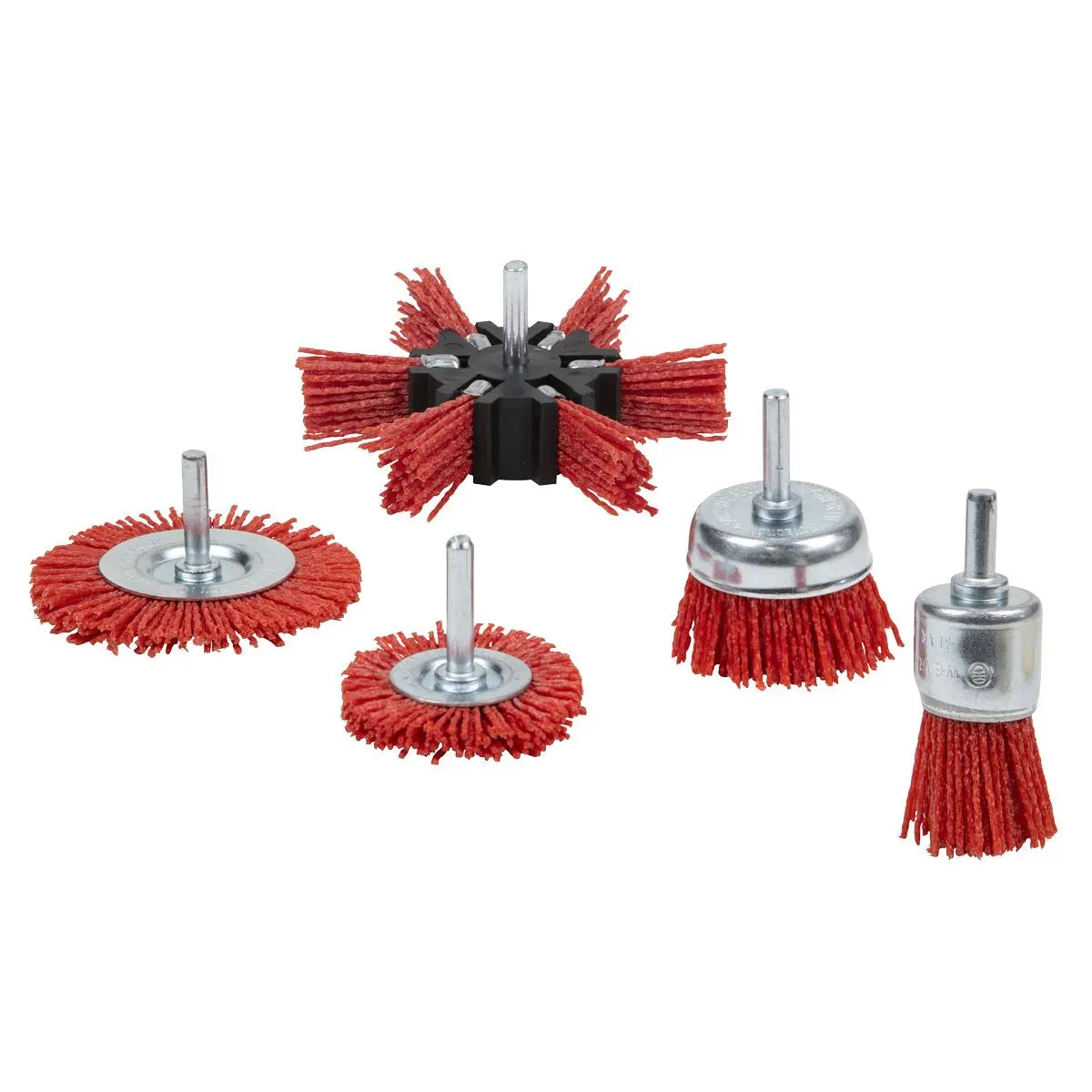 Sealey Nylon Filament 5pc Brush Set  White Rose Tools