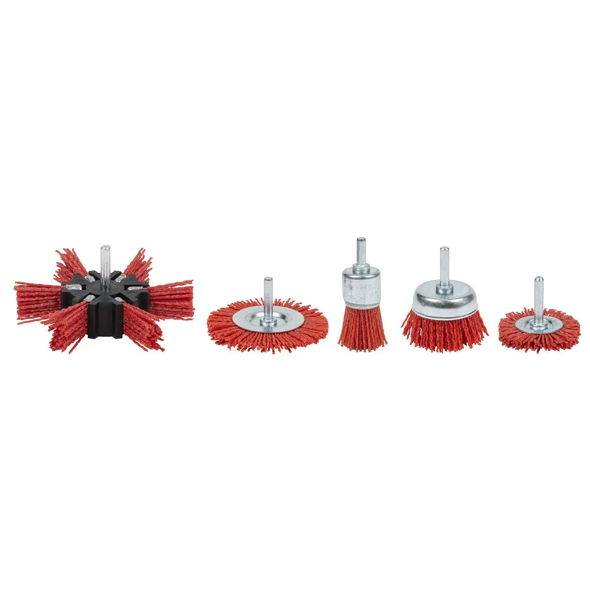 Sealey Nylon Filament 5pc Brush Set  White Rose Tools
