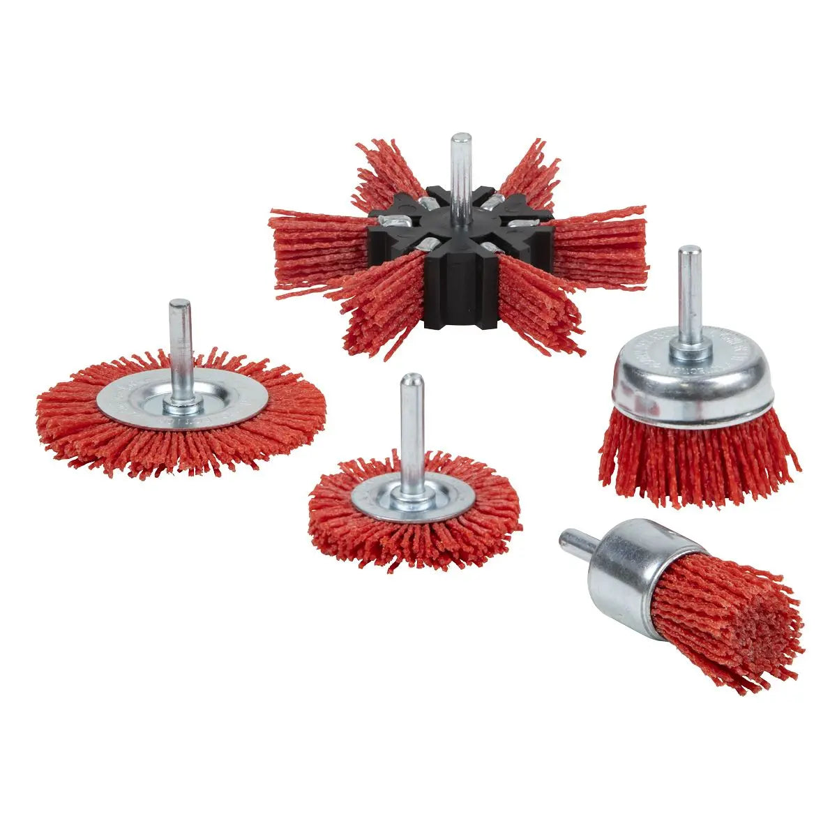 Sealey Nylon Filament 5pc Brush Set  White Rose Tools