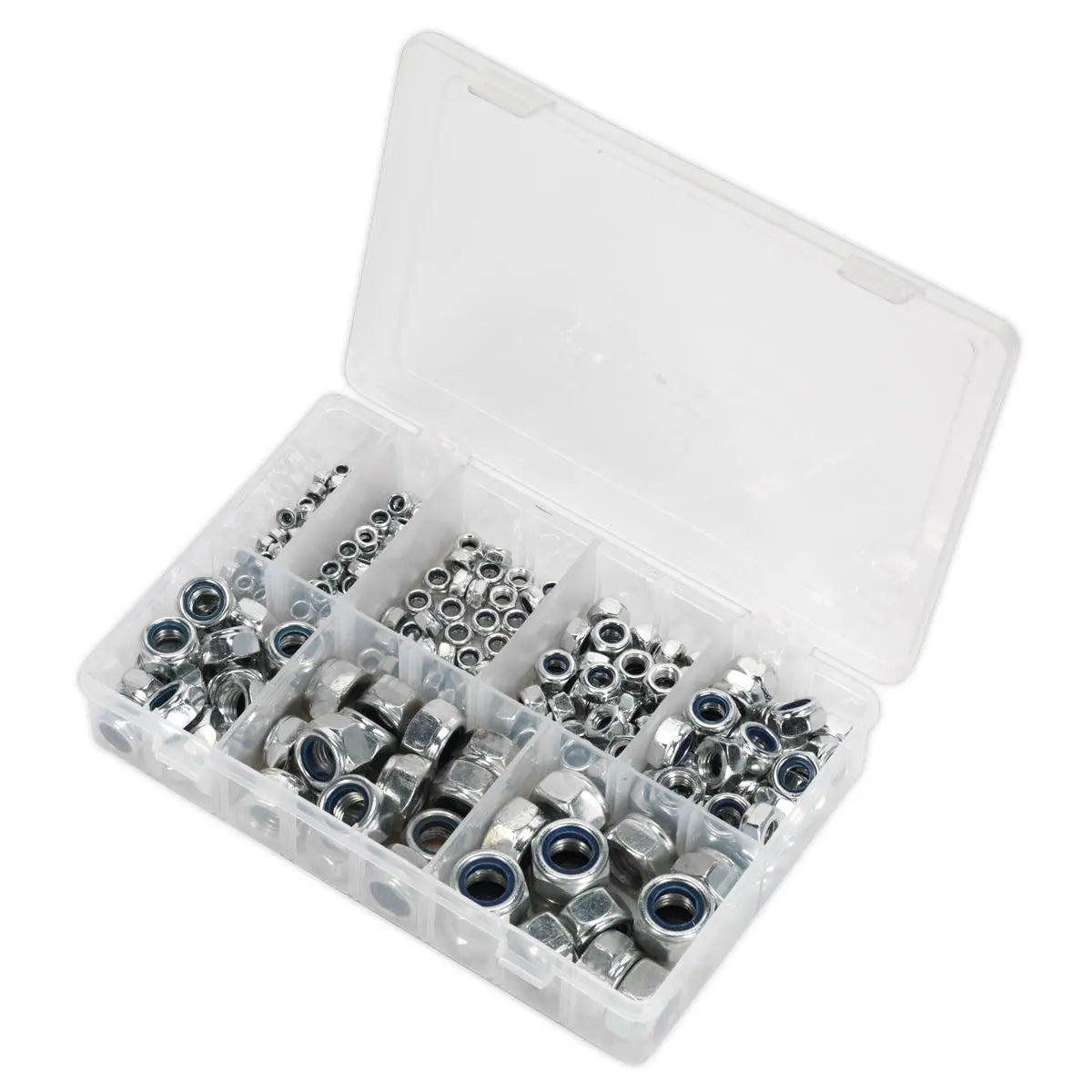 Sealey Nylon Locknut Assortment 255pc M4-M16 