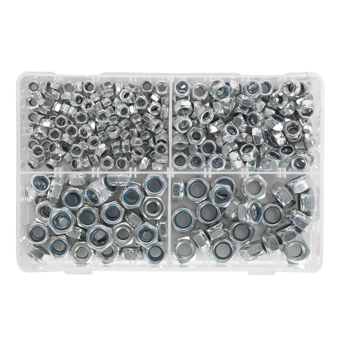 Sealey Nylon Locknut Assortment 300pc M6-M12 Metric 