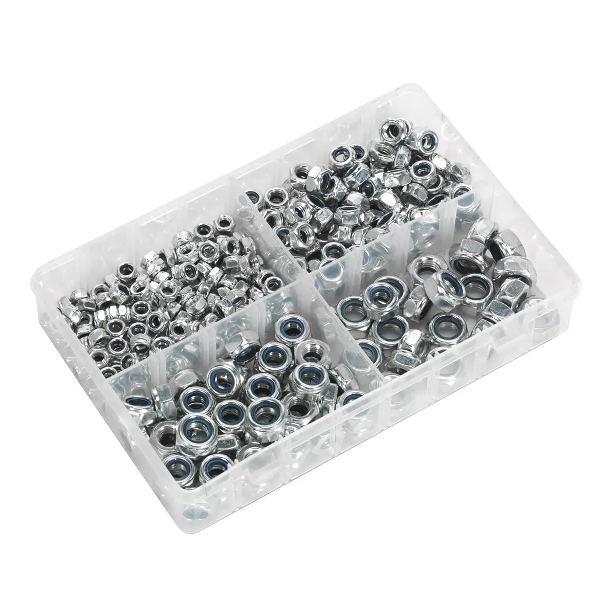 Sealey Nylon Locknut Assortment 300pc M6-M12 Metric 
