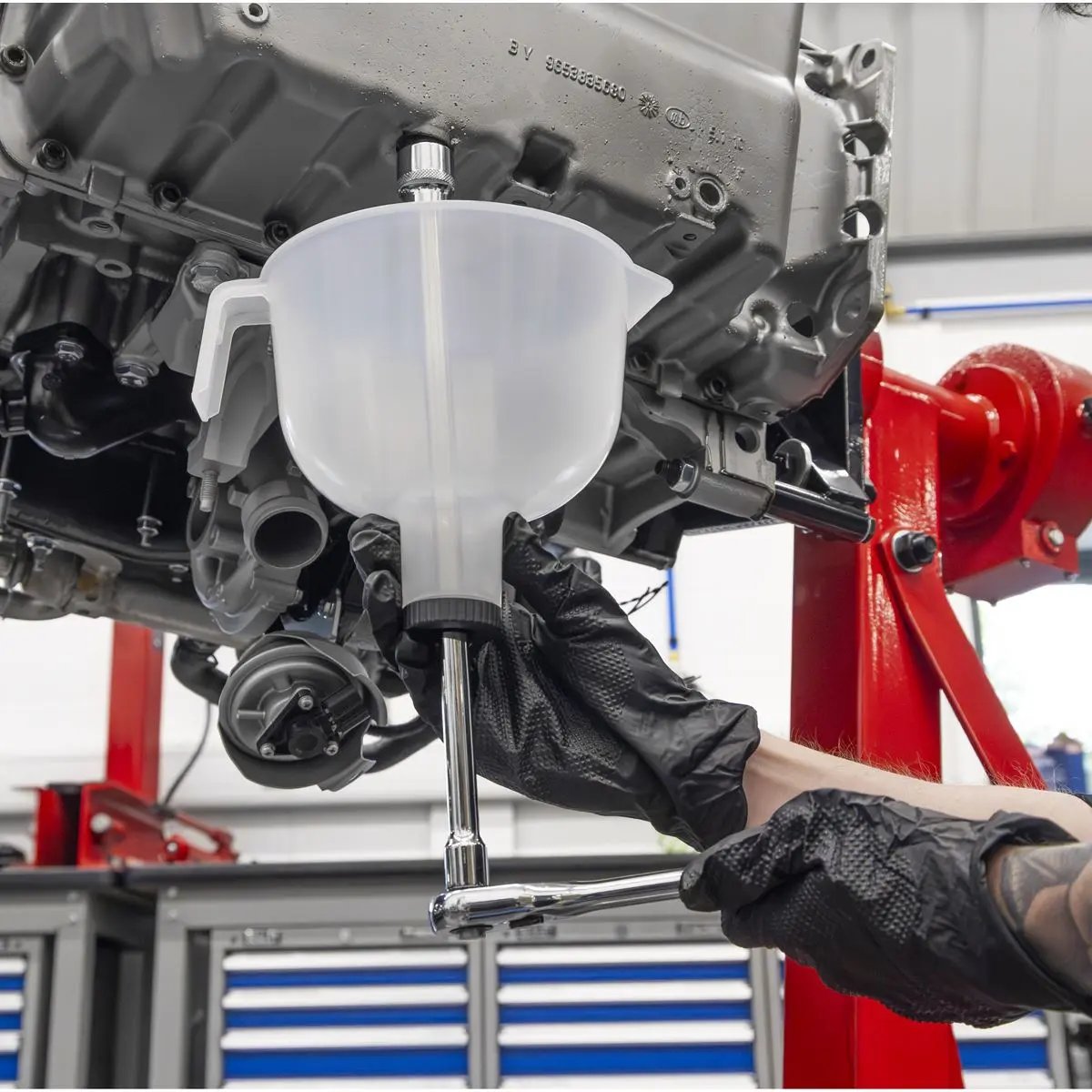 Sealey Oil Capture Extension Funnel Set  White Rose Tools