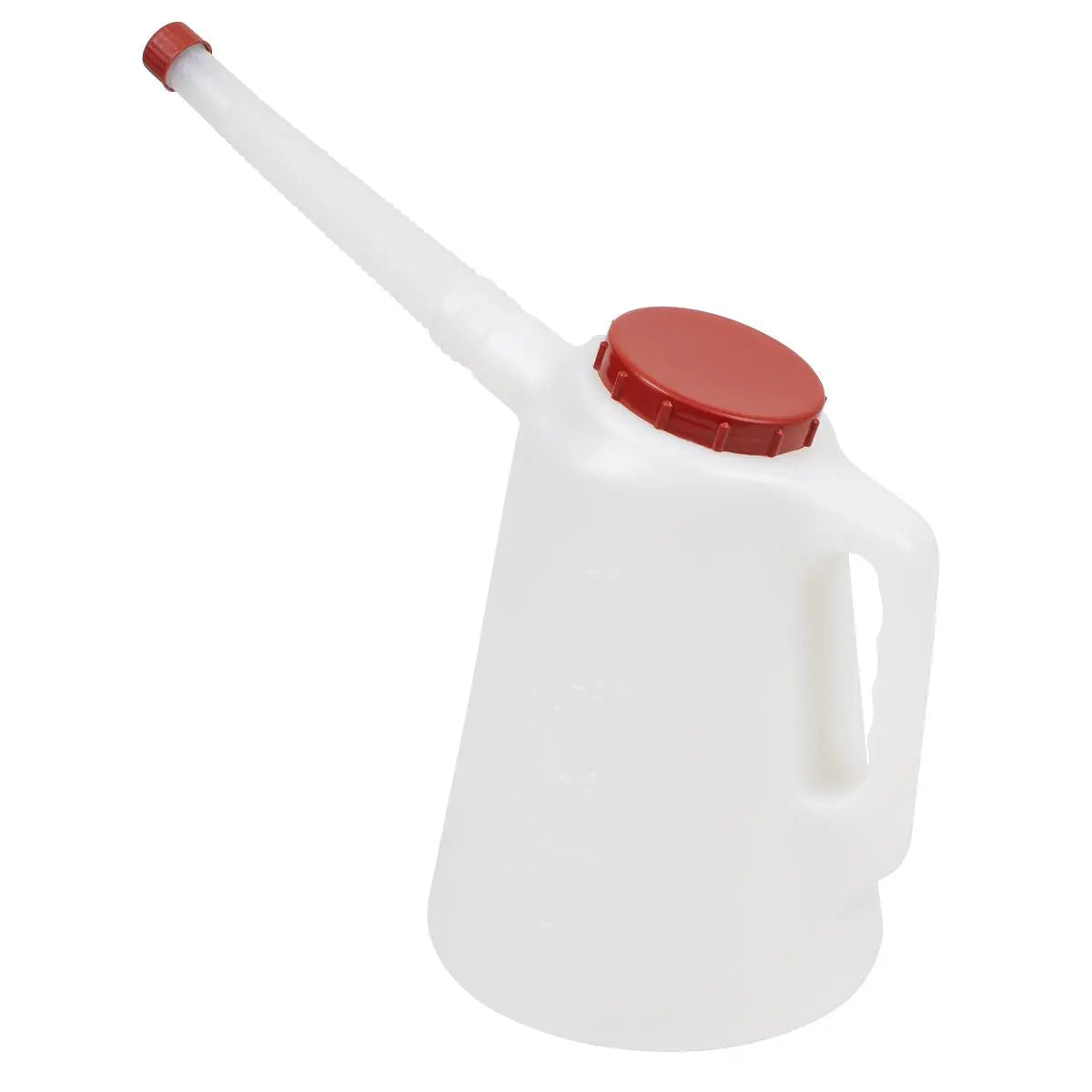 Sealey Oil Container with Flexible Spout 3L - Red Lid  White Rose Tools