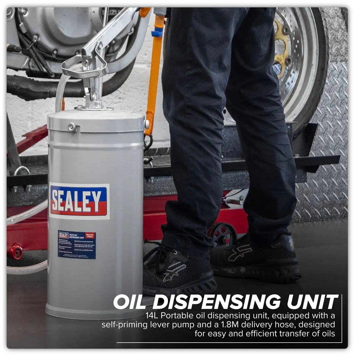 Sealey Oil Dispensing Unit 14L  White Rose Tools