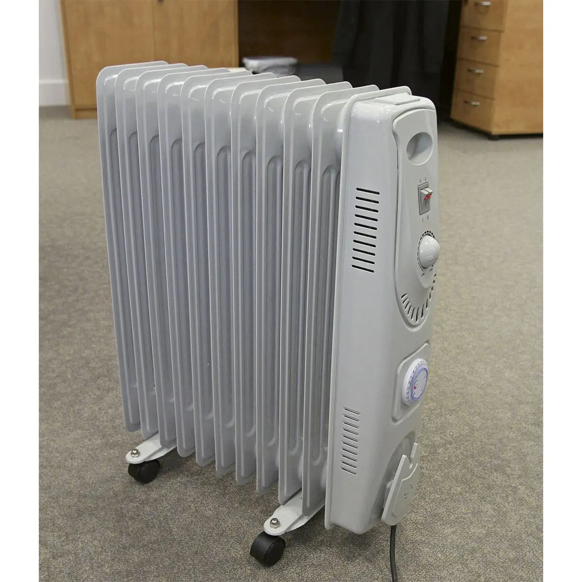 Sealey Oil Filled Radiator 2500W/230V 11-Element with Timer 