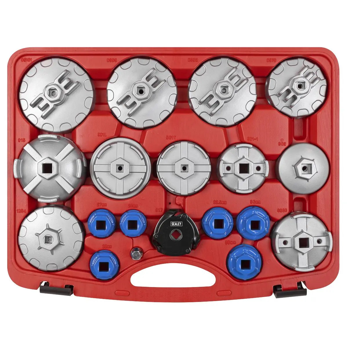 Sealey Oil Filter Cap Wrench Set 19pc  White Rose Tools