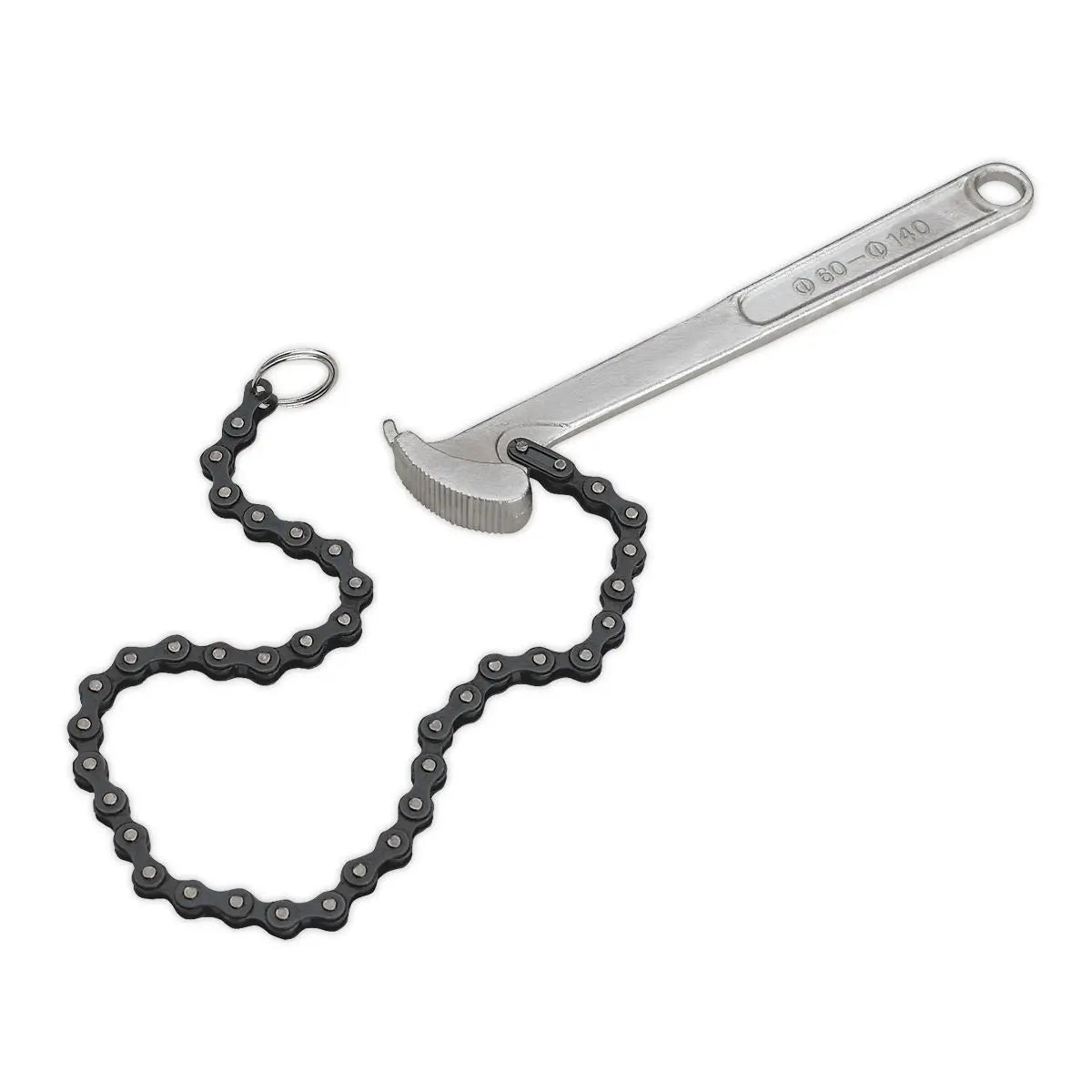 Sealey Oil Filter Chain Wrench Ø60-140mm Capacity 