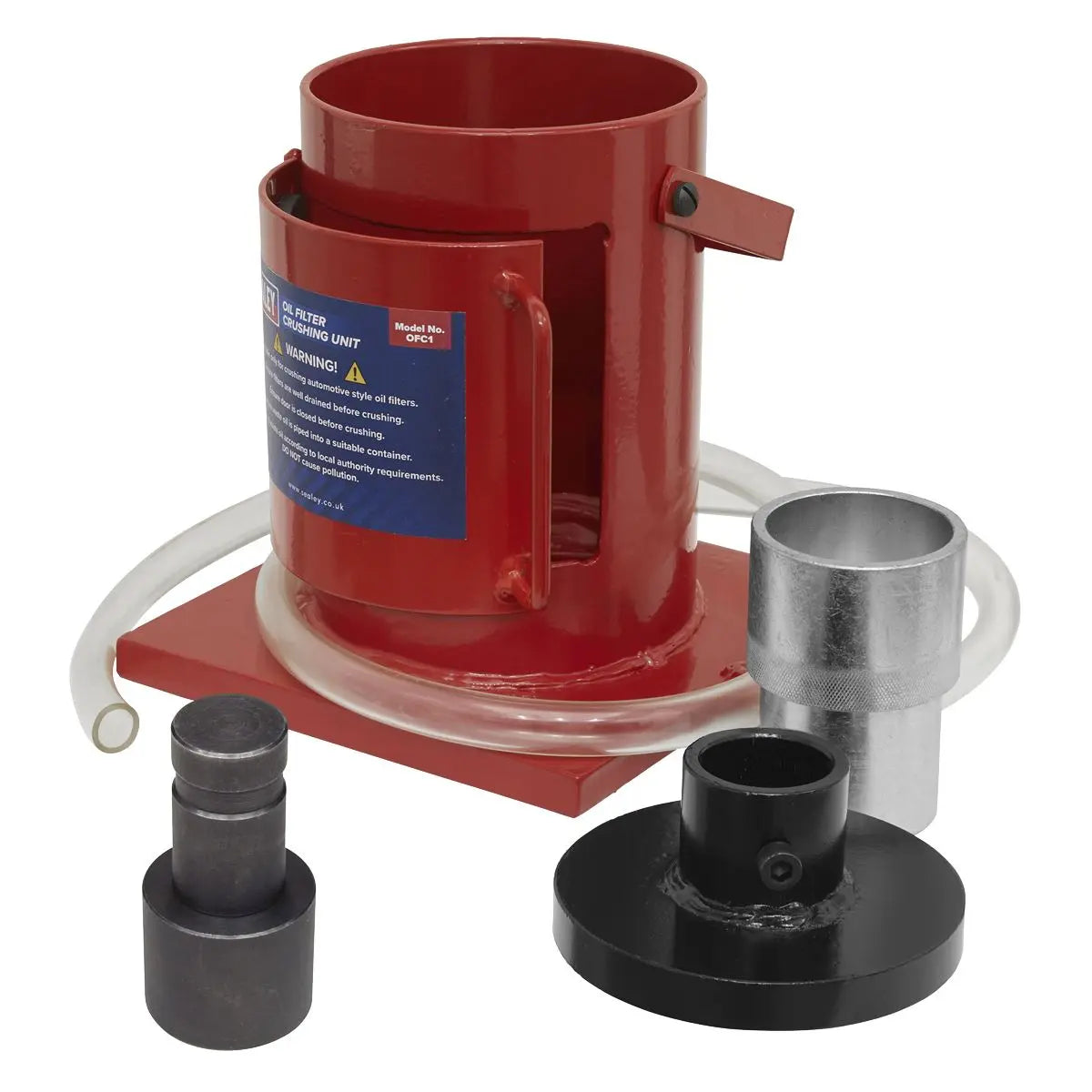 Sealey Oil Filter Crusher & Adaptor Combo  White Rose Tools