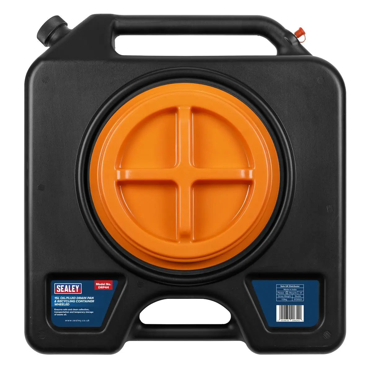 Sealey Oil/Fluid Drain & Recycling Container 15L - Wheeled 