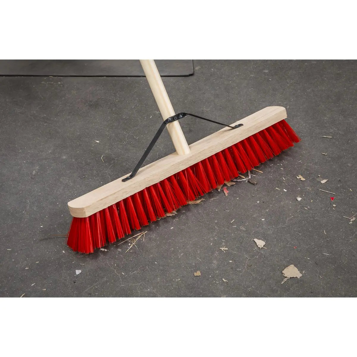 Sealey PVC Bristle Broom 24"(610mm)  White Rose Tools