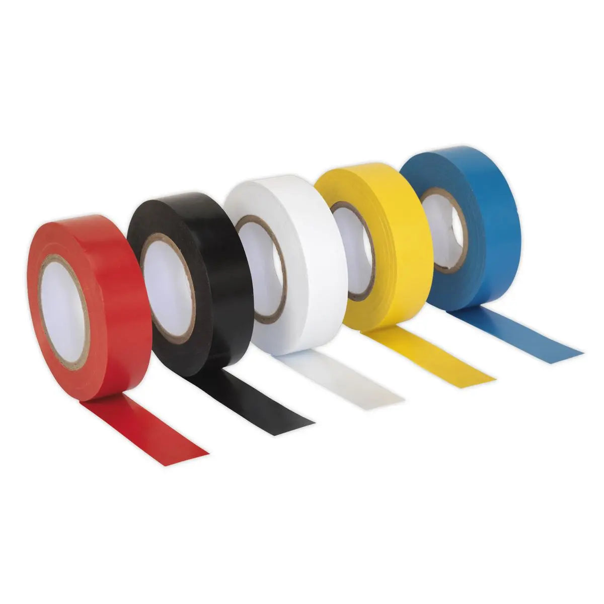 Sealey PVC Insulating Tape 19mm x 20m Mixed Colours Pack of 10 