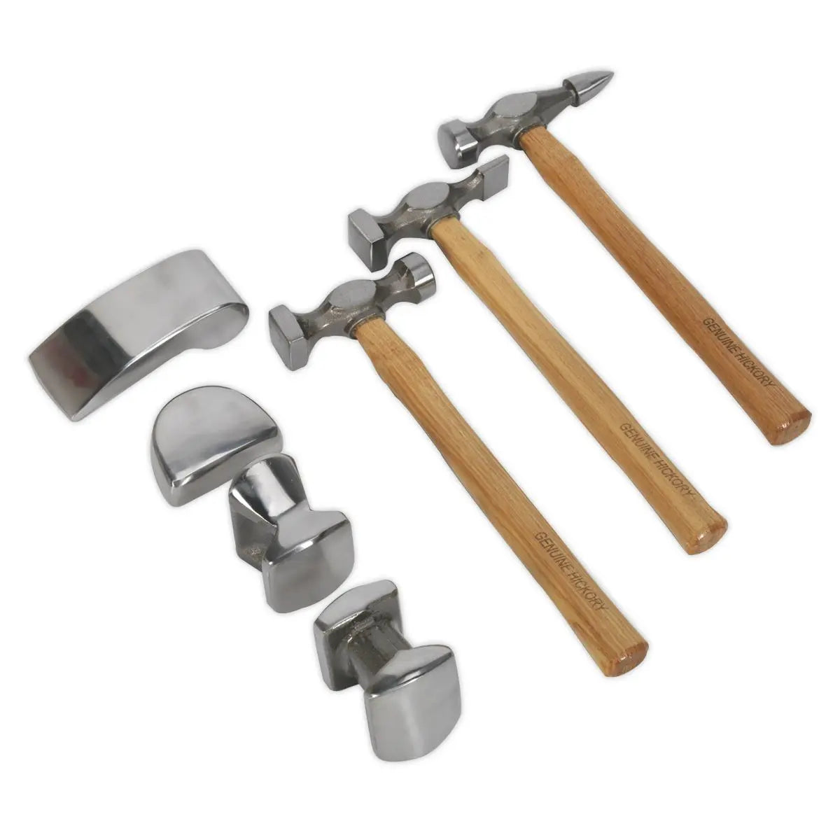 Sealey Panel Beating Set 7pc Drop-Forged Hickory Shafts 