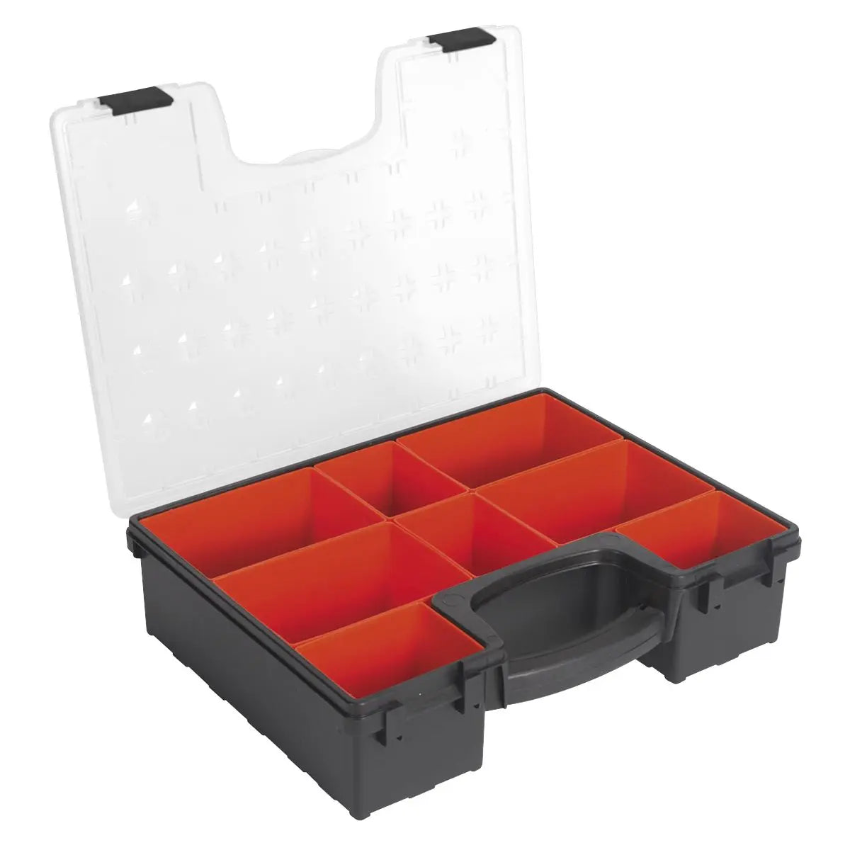 Sealey Parts Storage Case Organiser with 8 Removable Compartments Tool Screw Box 
