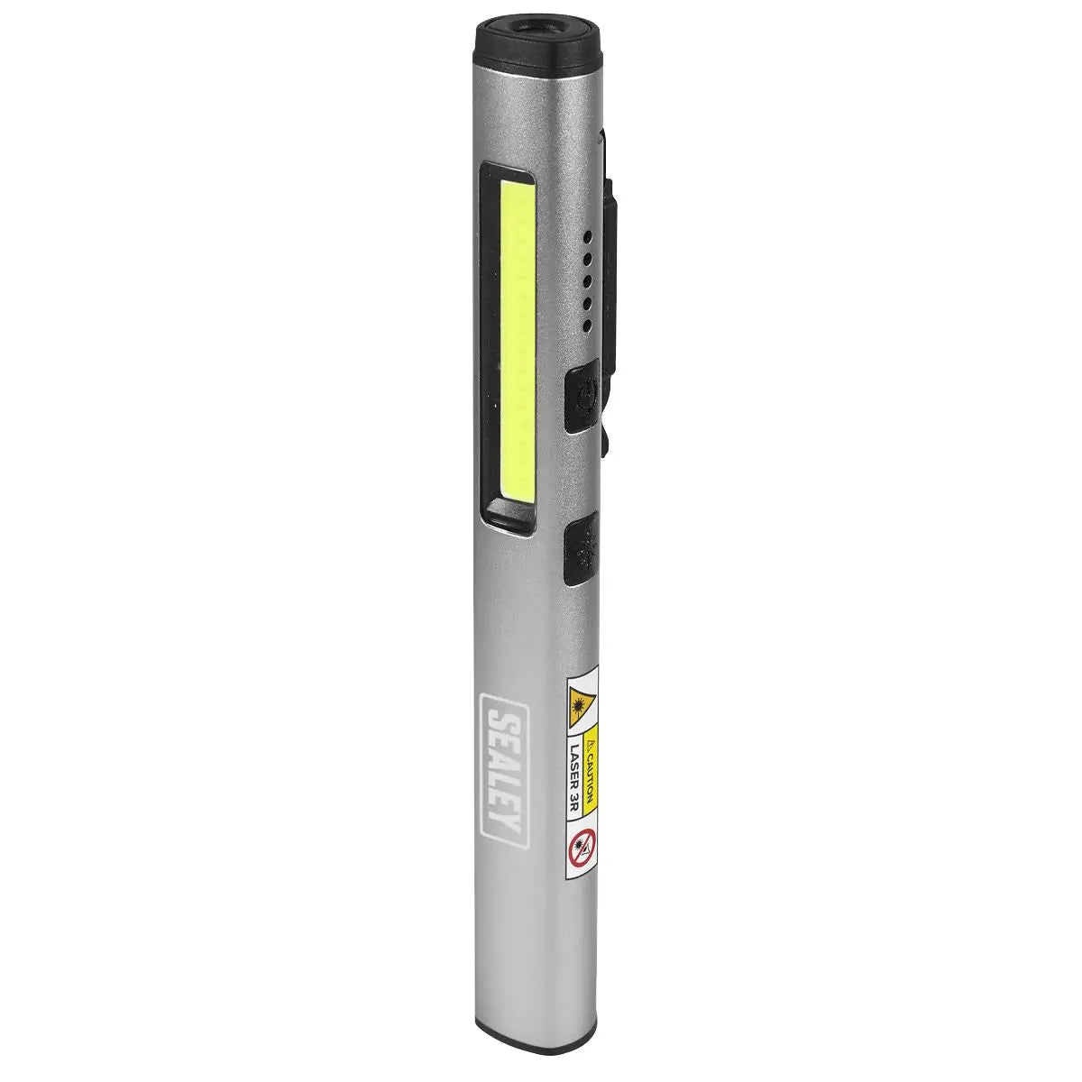 Sealey Penlight Torch with UV 5W COB & 3W SMD LED with Laser Pointer Rechargeable 