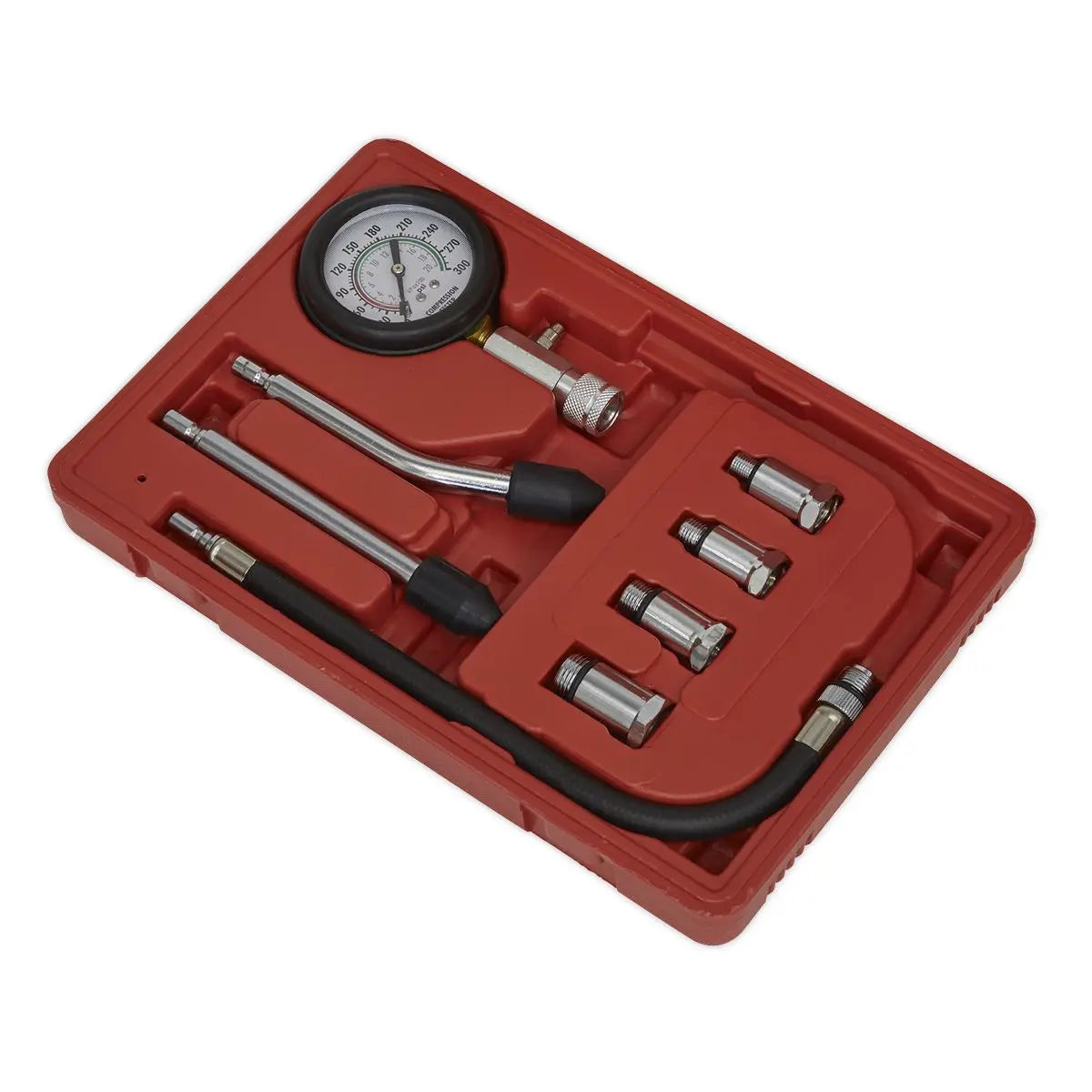 Sealey Petrol Engine Compression Test Kit 8 Piece 