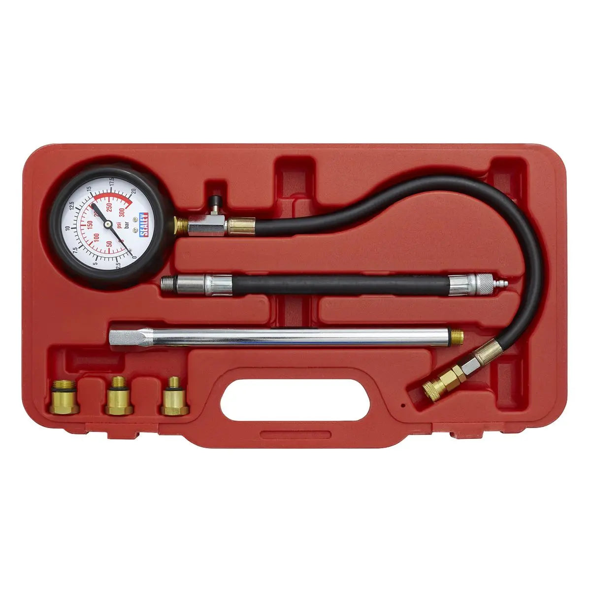 Sealey Petrol Engine Compression Tester Deluxe Kit 6pc 