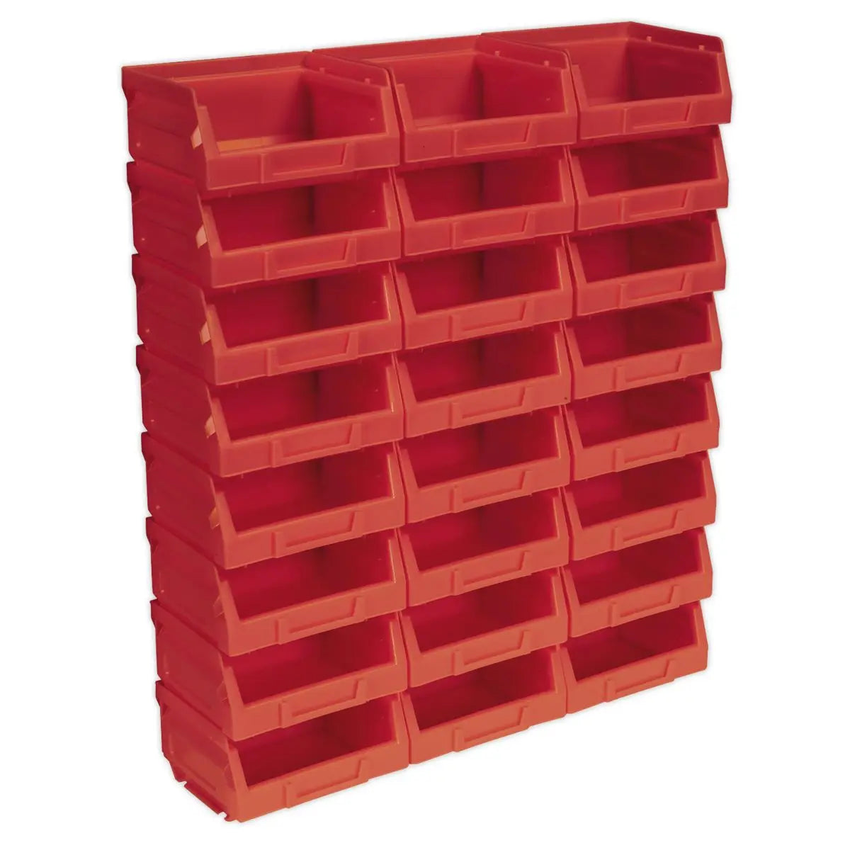 Sealey Plastic Storage Bin 105 x 85 x 55mm - Red Pack of 24 