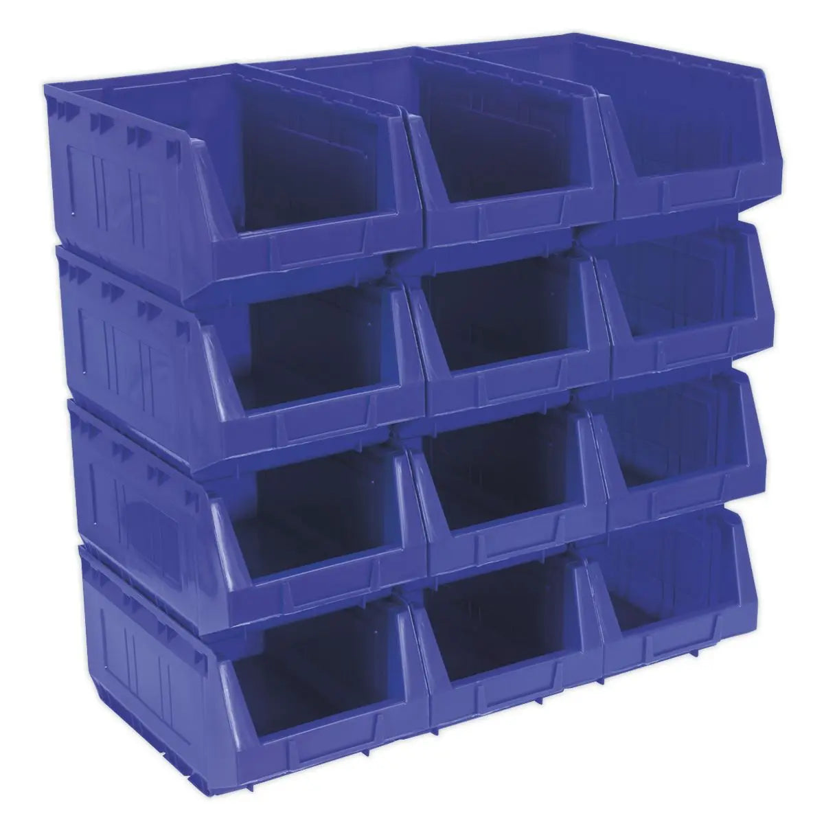 Sealey Plastic Storage Bin 210 x 355 x 165mm - Blue Pack of 12 