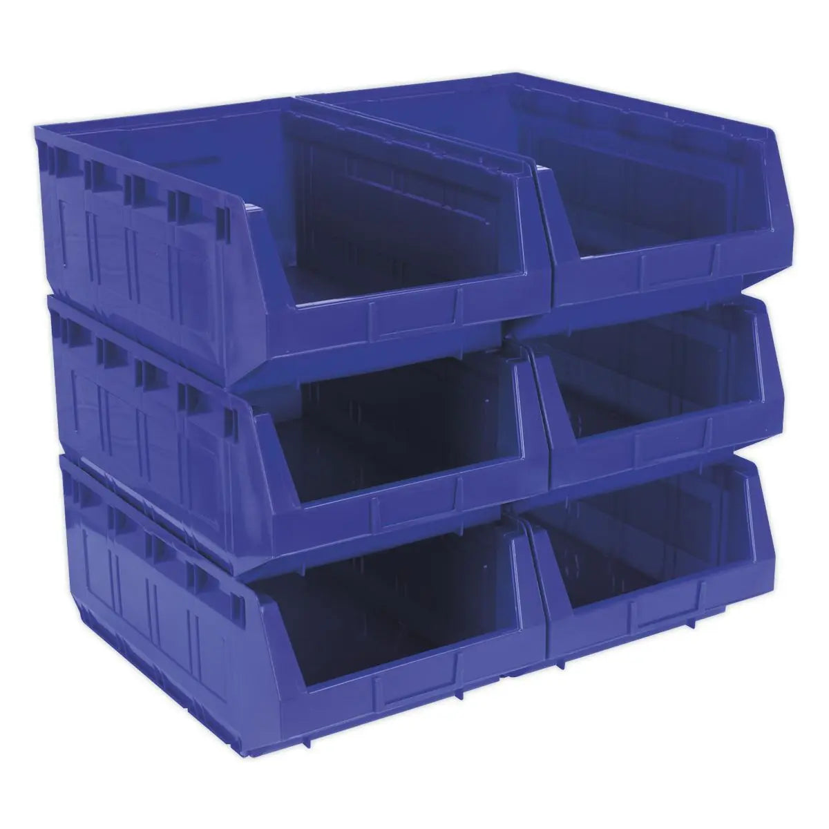 Sealey Plastic Storage Bin 310 x 500 x 190mm - Blue Pack of 6 