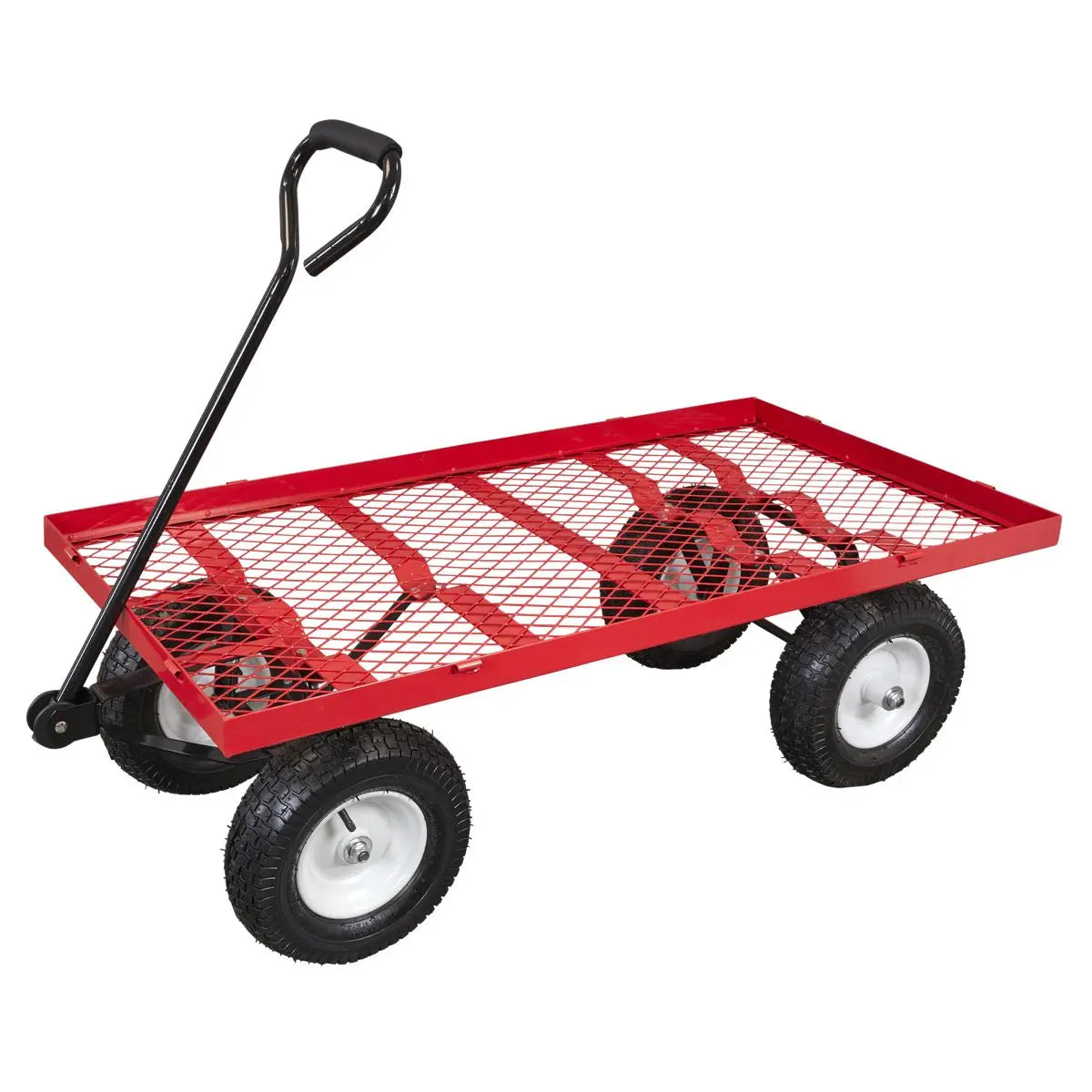 Sealey Platform Truck with Sides Pneumatic Tyres 450kg Capacity 