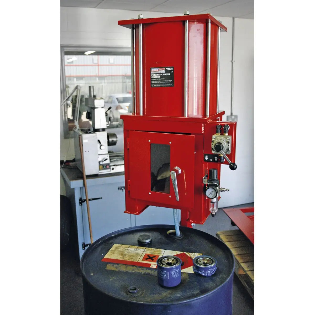 Sealey Pneumatic Oil Filter Crusher 