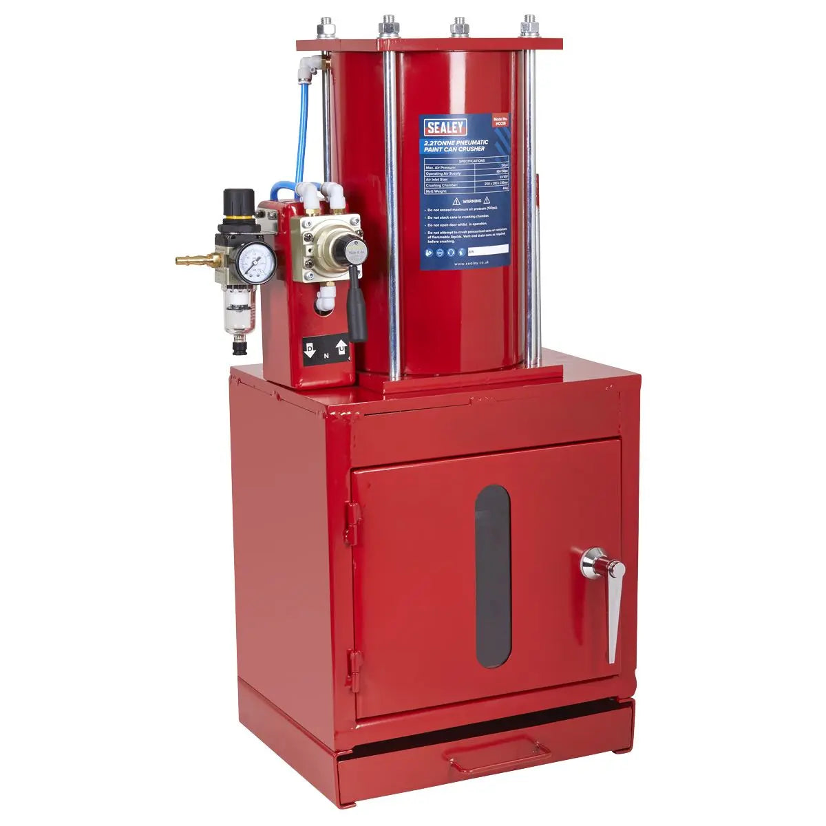 Sealey Pneumatic Paint Can Crusher 2.2 Tonne 