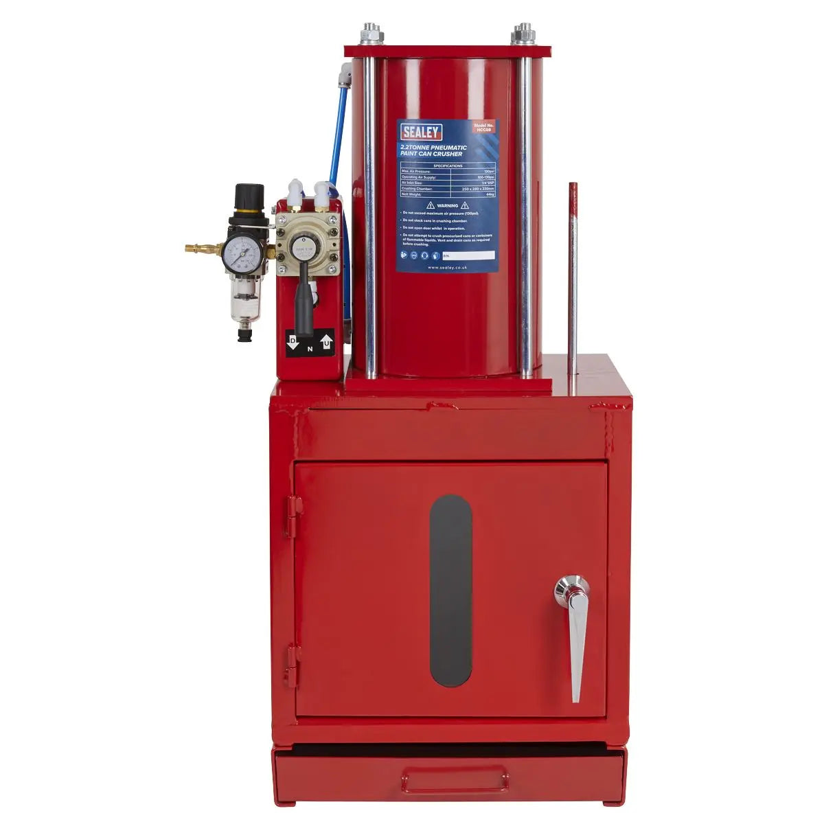 Sealey Pneumatic Paint Can Crusher 2.2 Tonne 