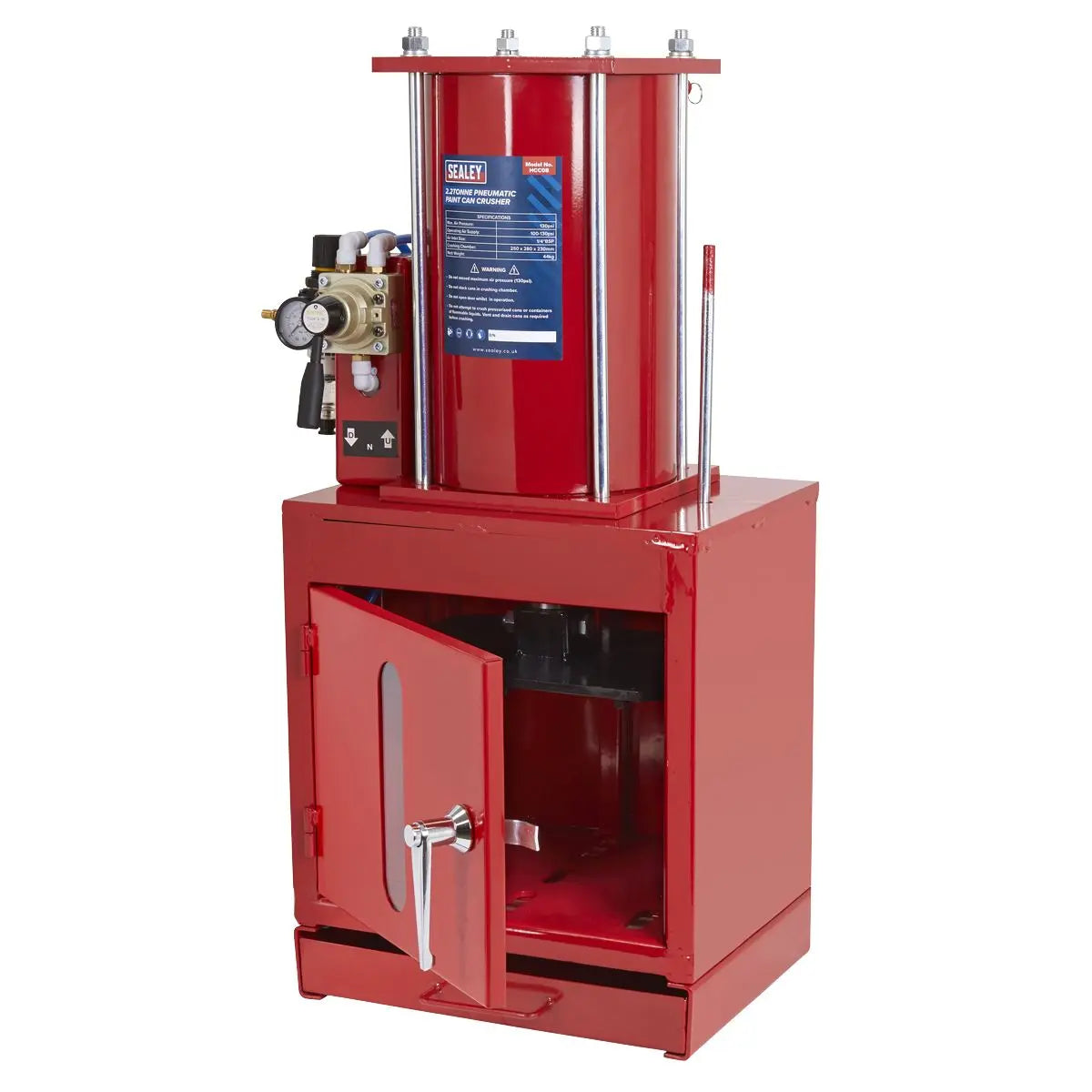 Sealey Pneumatic Paint Can Crusher 2.2 Tonne 