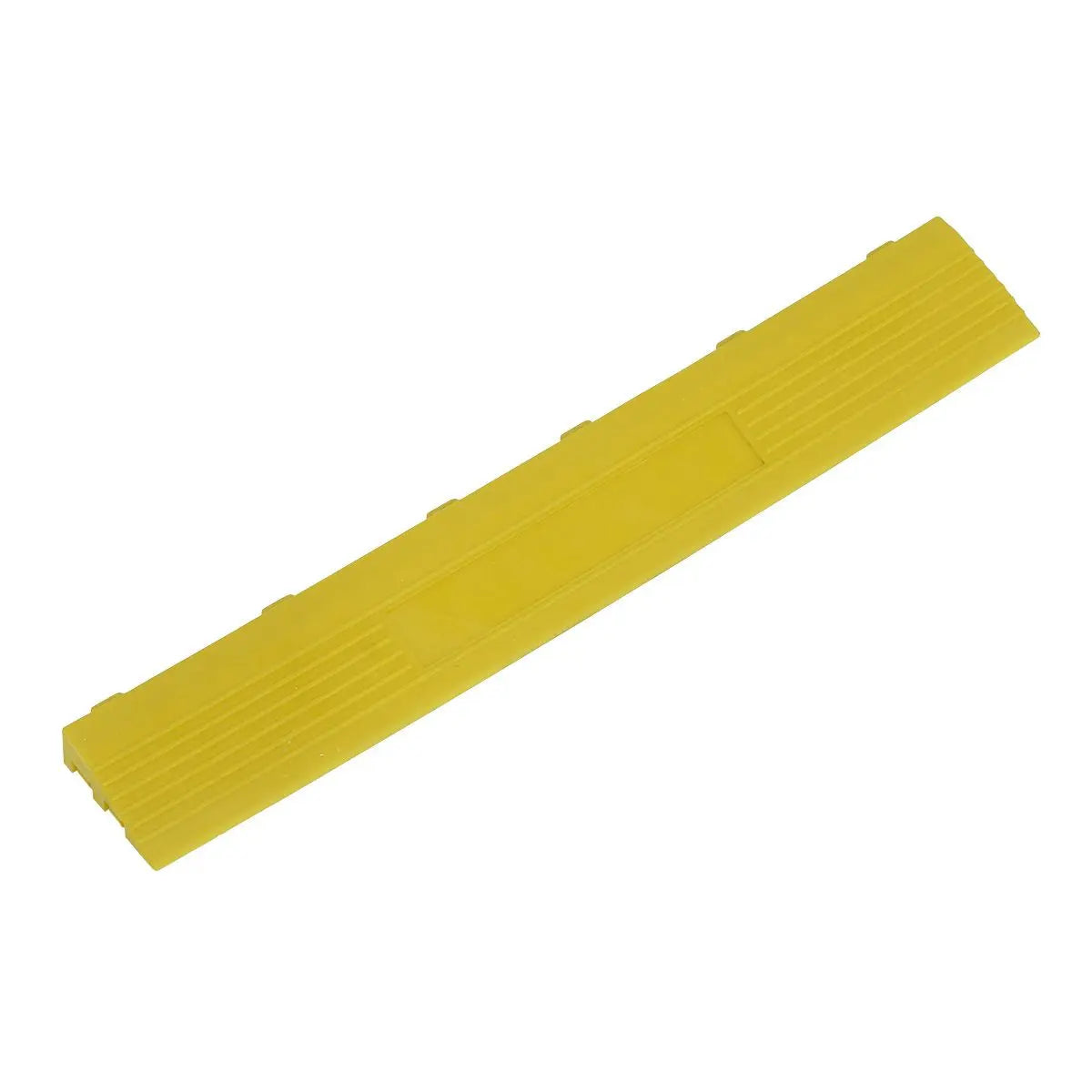 Sealey Polypropylene Floor Tile Edge 400 x 60mm Yellow Female - Pack of 6 