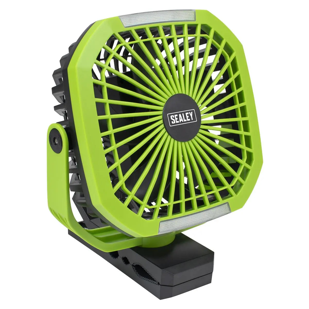 Sealey Portable Clip Fan with Worklight 8" 4 Speeds  White Rose Tools