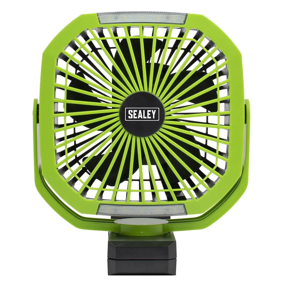Sealey Portable Clip Fan with Worklight 8" 4 Speeds  White Rose Tools