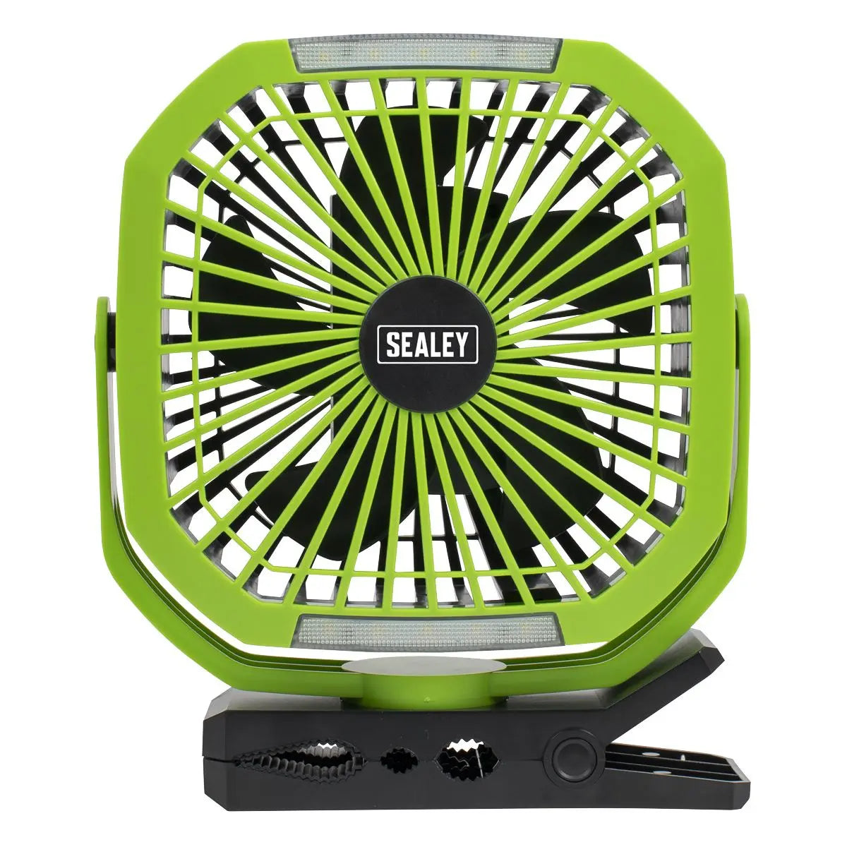 Sealey Portable Clip Fan with Worklight 8" 4 Speeds  White Rose Tools