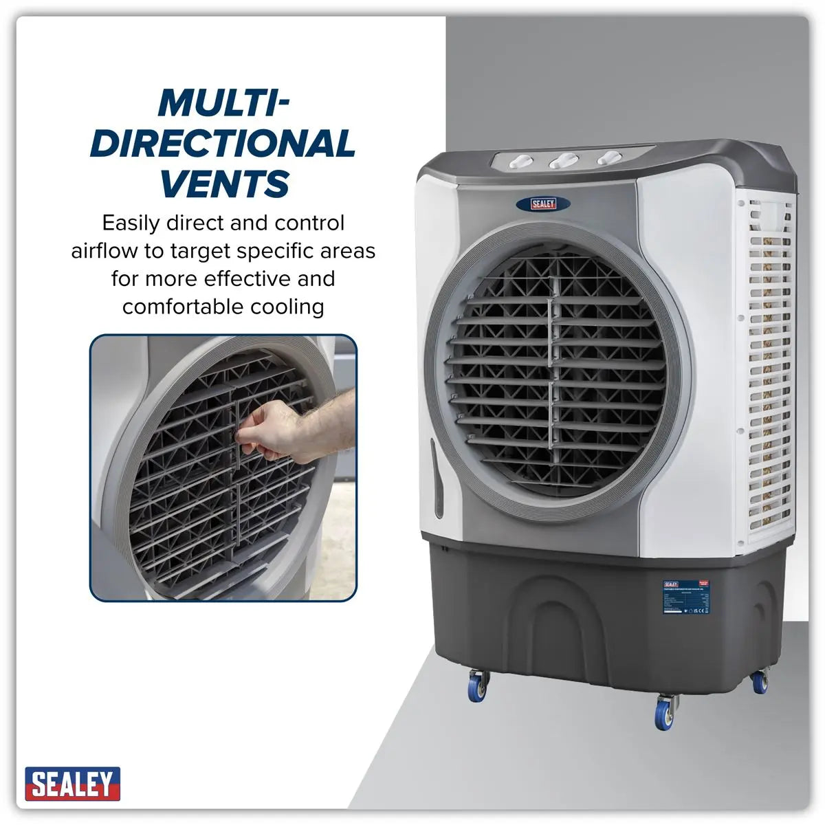 Sealey Portable Evaporative Air Cooler 45L  White Rose Tools