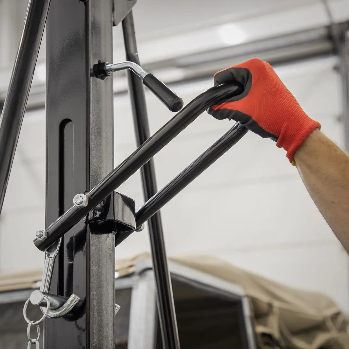 Sealey Portable Lifting Adjustable Gantry Crane 0.5 Tonne & Hoist Combo 