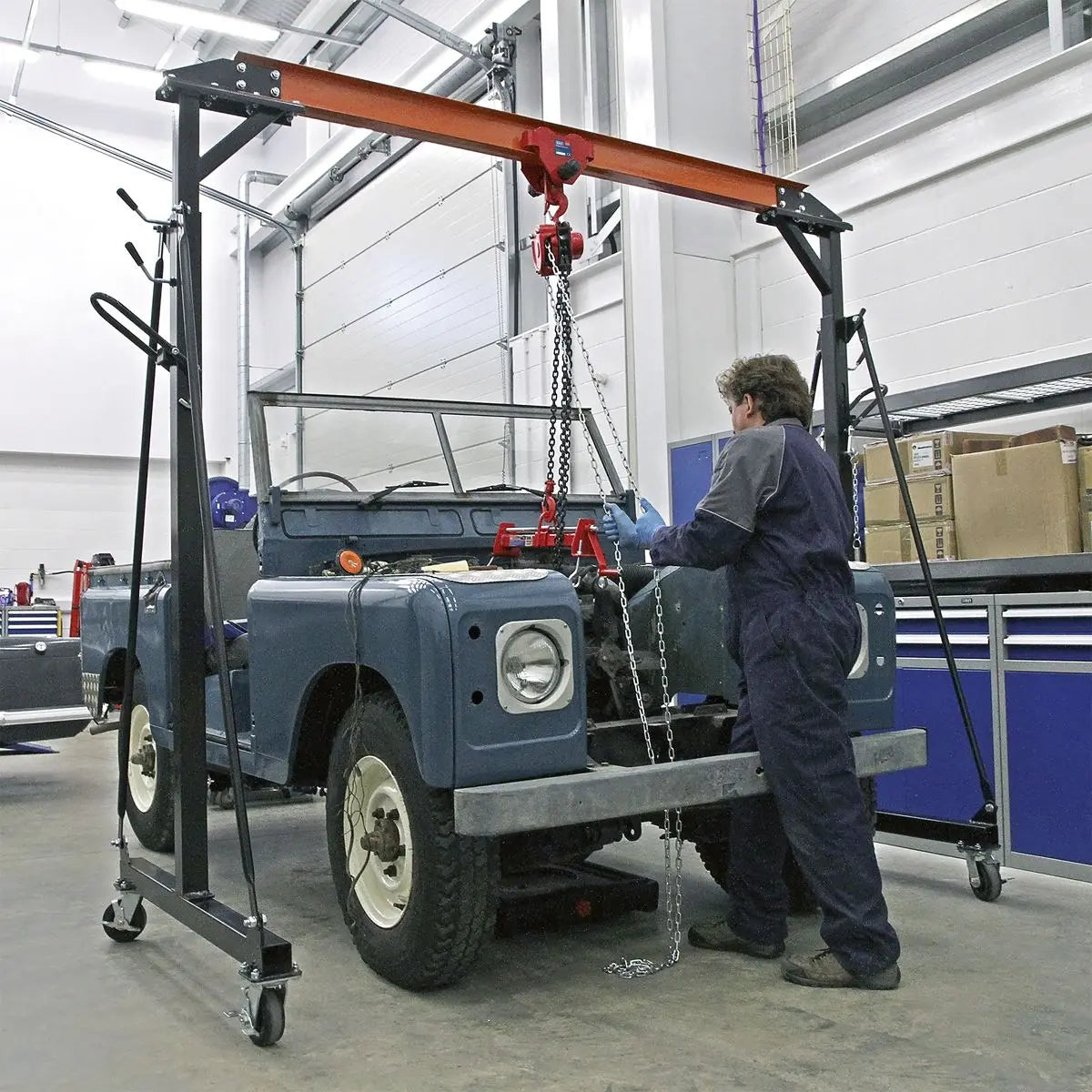 Sealey Portable Lifting Adjustable Gantry Crane 1 Tonne 