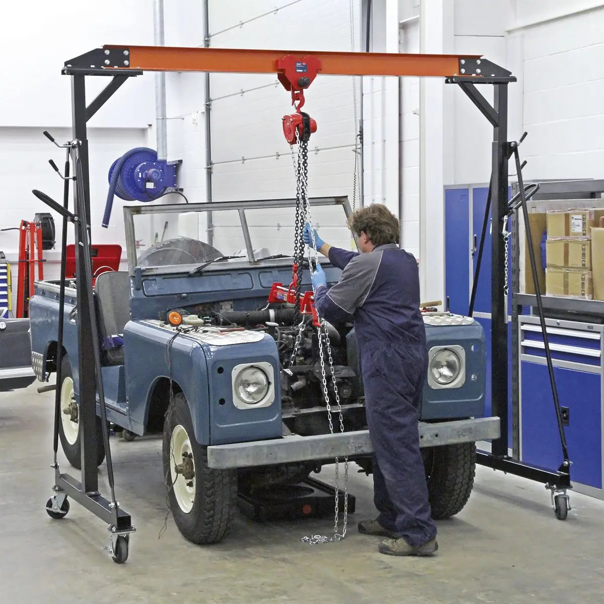 Sealey Portable Lifting Adjustable Gantry Crane 1 Tonne 
