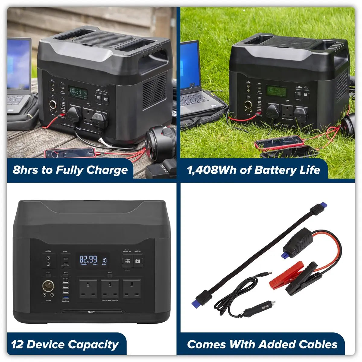 Sealey Portable Power Station 2200W  White Rose Tools