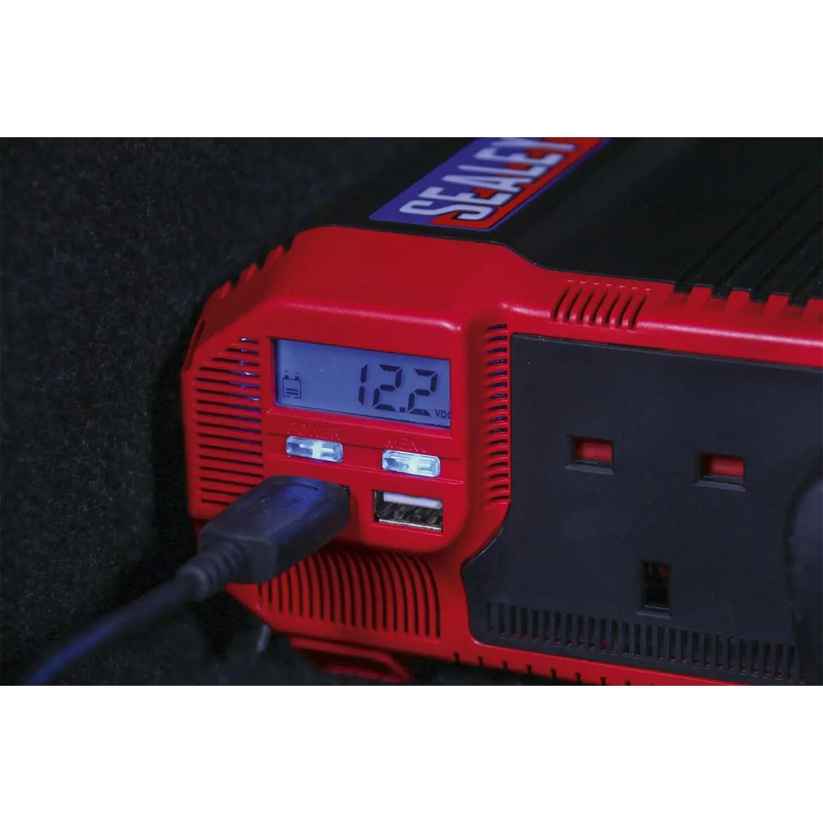 Sealey Power Inverter Modified Sine Wave 1500W 12V DC - 230V ~ 50Hz 