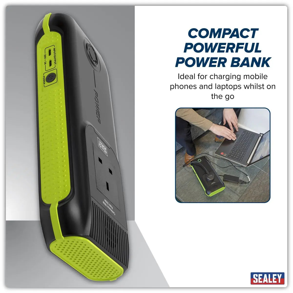 Sealey Power Pack 160W AC 115Wh Capacity - Lithium  White Rose Tools