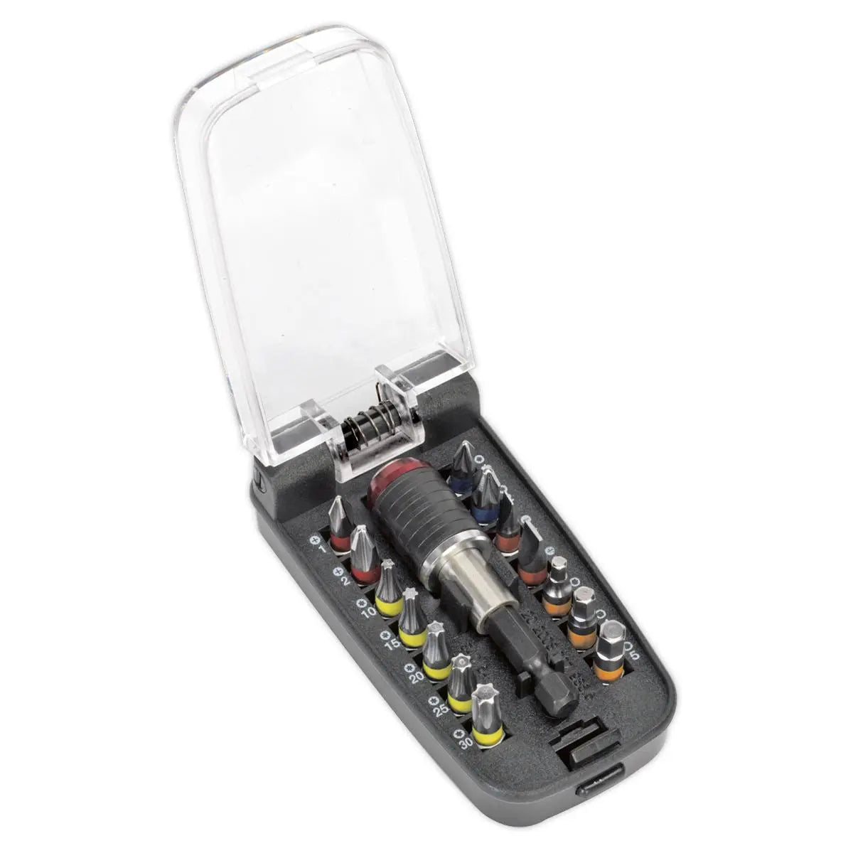 Sealey Power Tool Screwdriver Bit Set 15 Piece Colour Coded S2 Steel  White Rose Tools