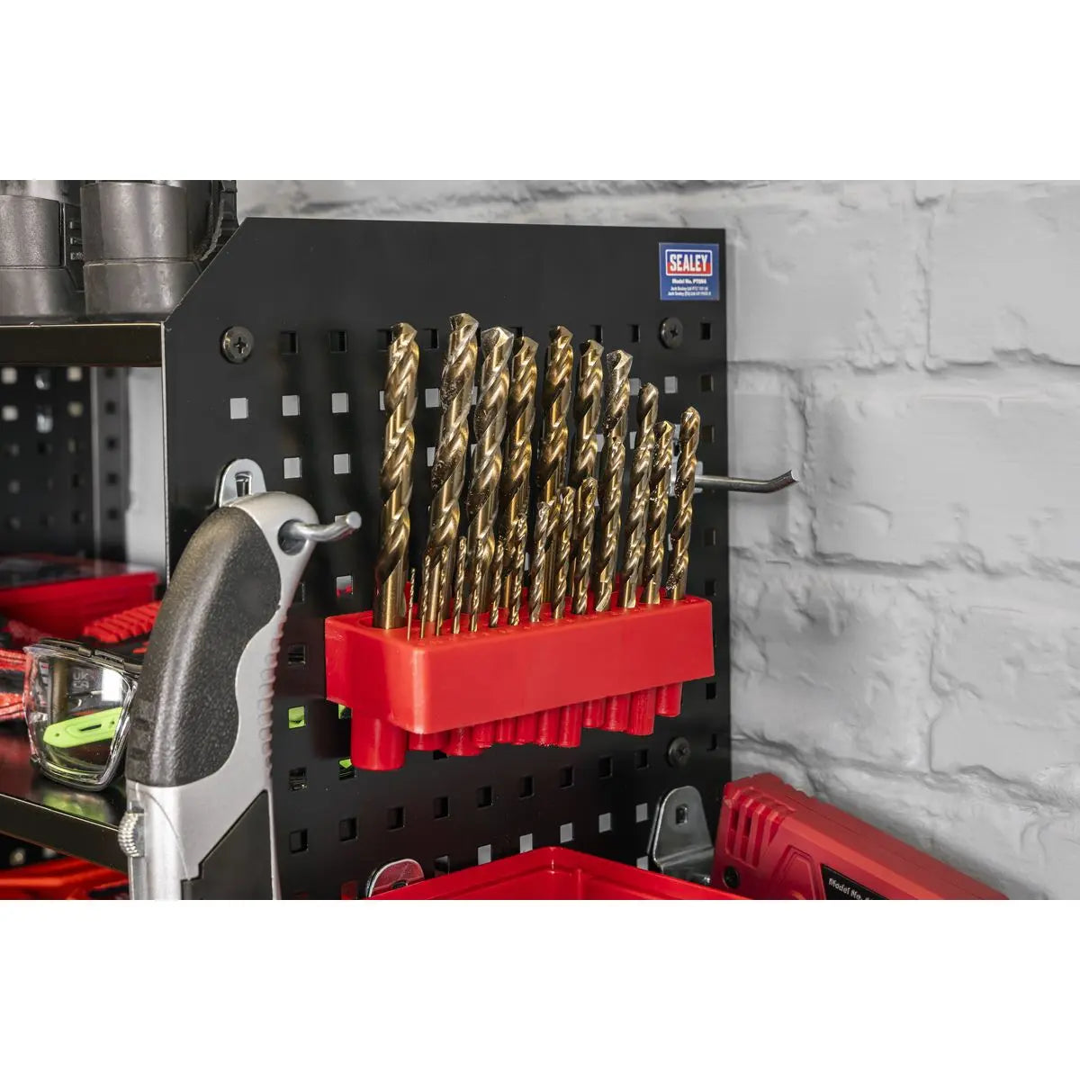 Sealey Power Tool Storage Rack with Shelves  White Rose Tools