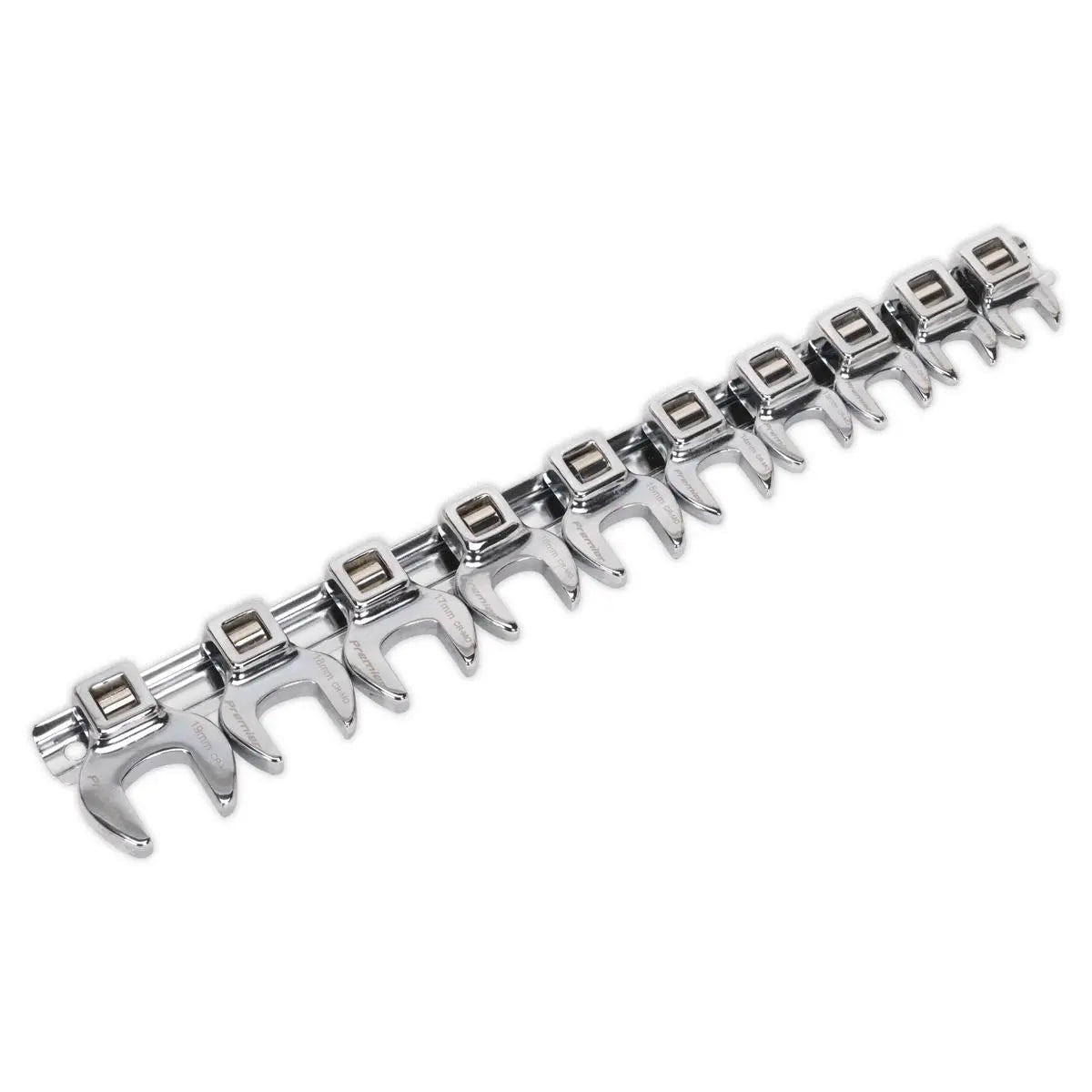 Sealey Premier 10 Piece 3/8" Drive Metric Crow Foot Spanner Set 10-19mm 