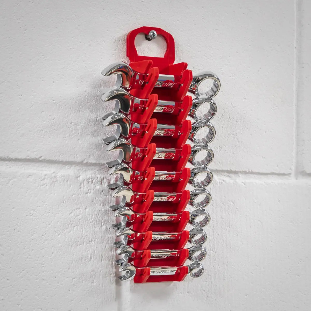 Sealey Premier 10 Spanner Capacity Stubby Spanner Rack Garage Storage Carry Hung 